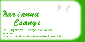 marianna csanyi business card